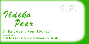 ildiko peer business card